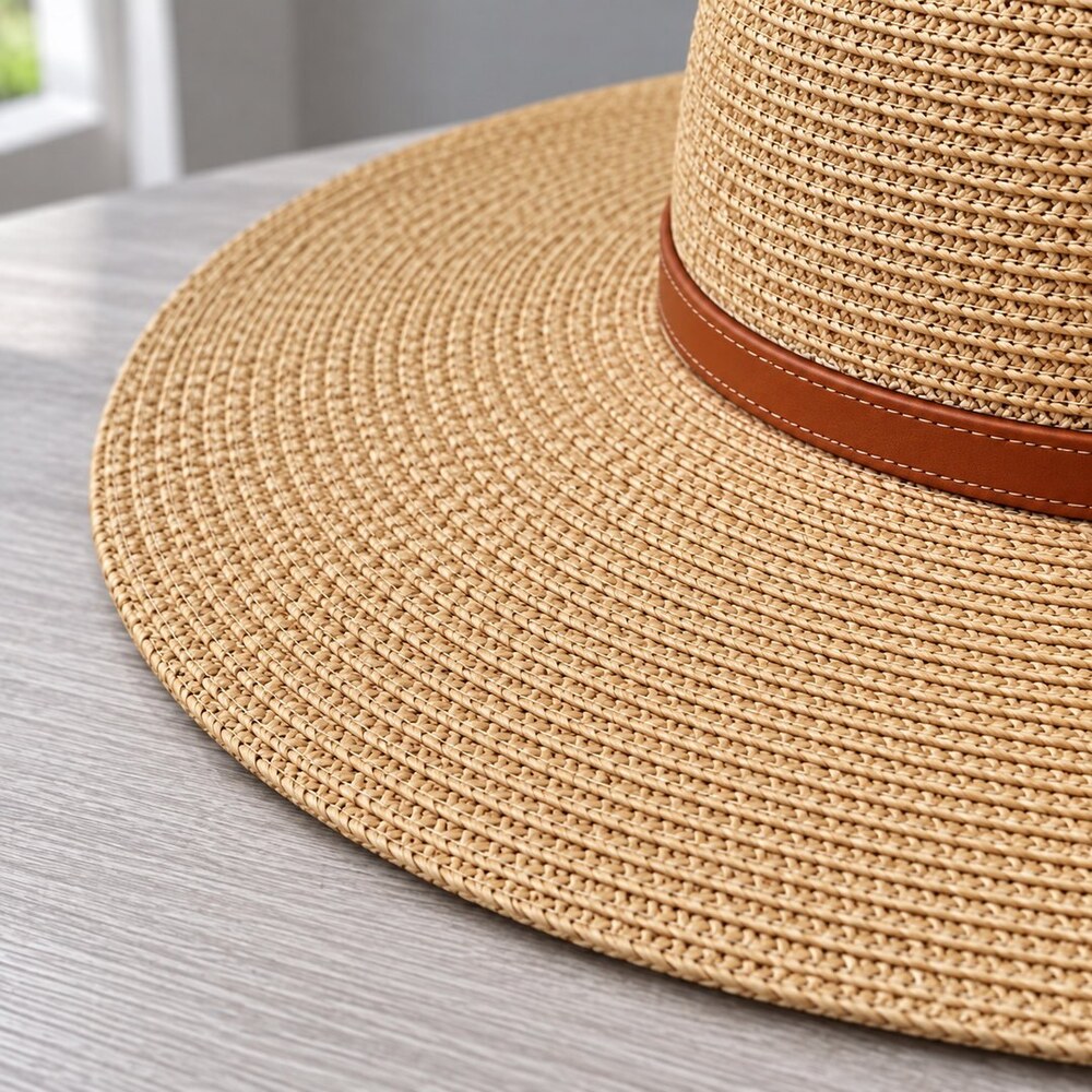 Dior Beige Heart Straw Sun Hat - Picture 6 of 6